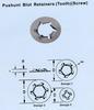 Pushunt Blot Retainers(Tooth)(Screw)